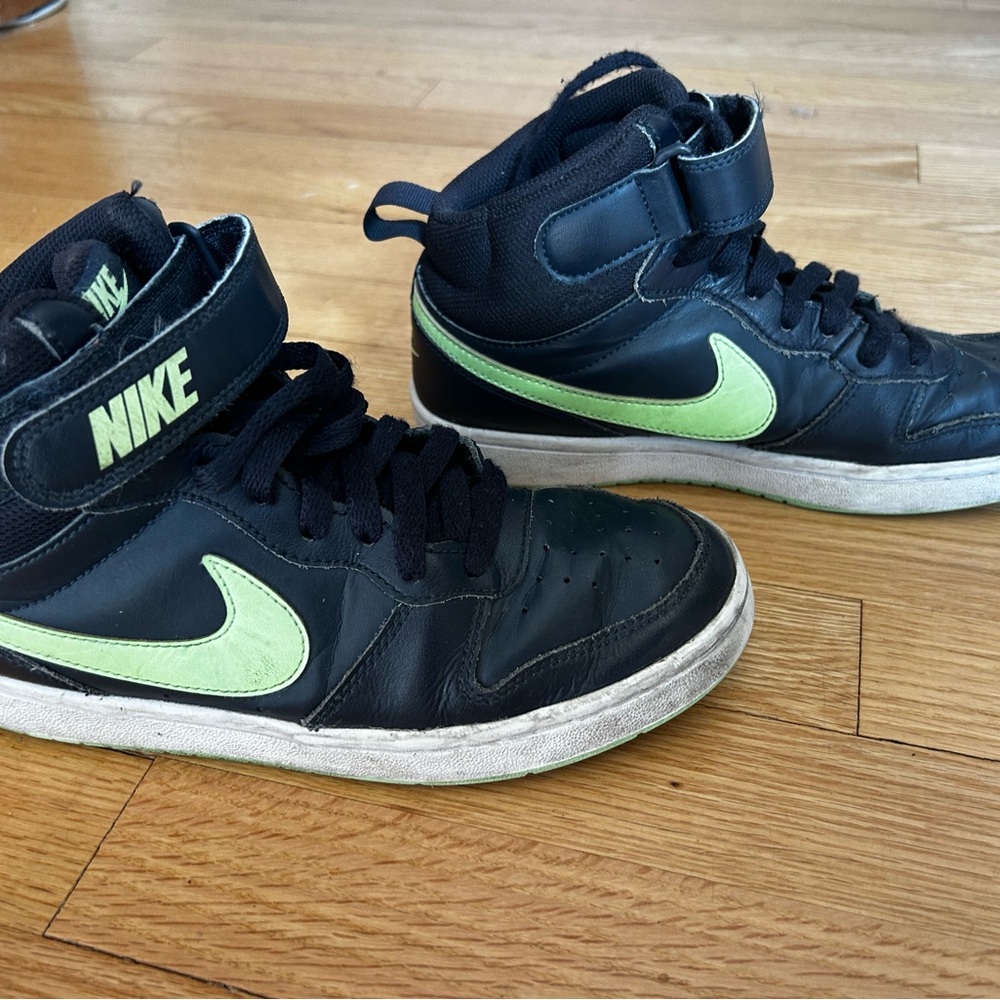 Nike Black and Lime High-Tops